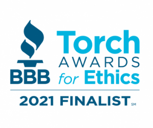 BBB 2021 Finalist Torch Awards for Ethics Badge