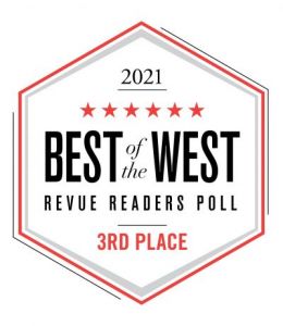 2021 Best of the West Revue Readers Poll 3rd Place Badge