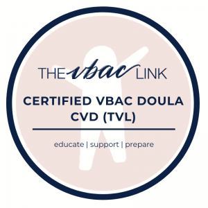 THE VBAC LINK - Certified VBAC Doula CVD (TVL) - Educate | Support | Prepare Badge