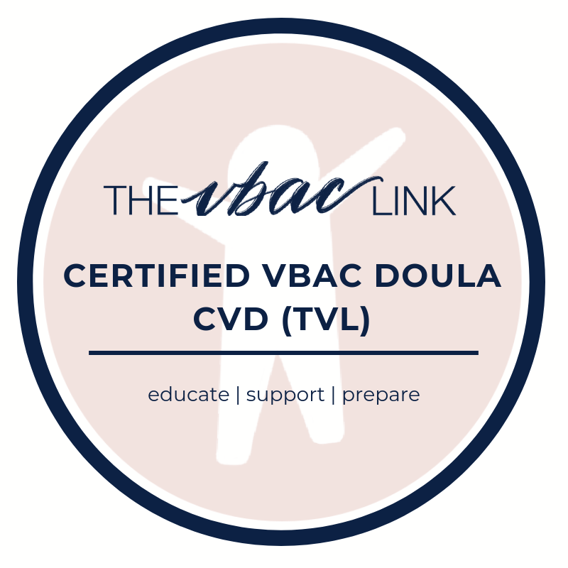 THE VBAC LINK - Certified VBAC Doula CVD (TVL) - Educate | Support | Prepare Badge