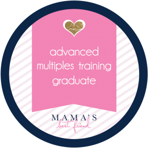 Mama's Best Friend - Advanced Multiples Training Graduation badge in color