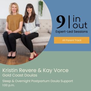 9 in 9 out hosted event with Kristin Revere and Kay Vorce sitting together for a picture
