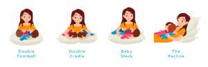 Twins Breastfeeding Positions (4)