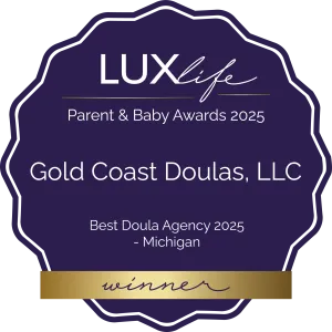 LUXlife_Gold Coast Doulas, LLC_Parent and Baby Awards 2025_Winners Badge