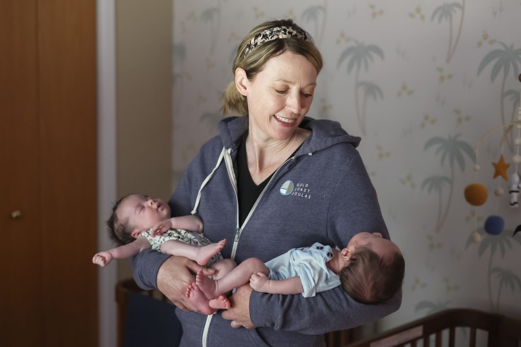 Kristin Revere - Doula Holding Twins